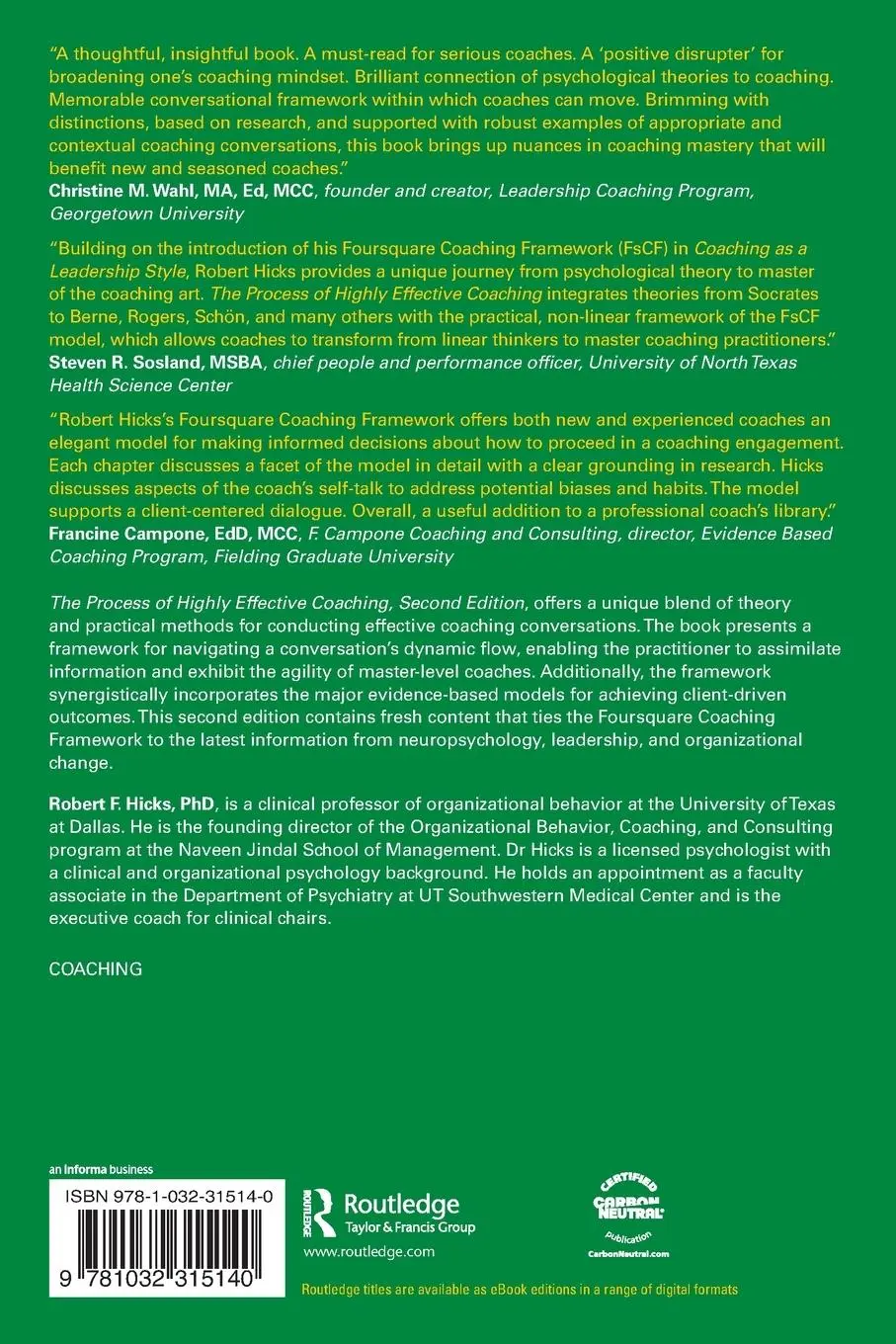 Rückseite: 9781032315140 | The Process of Highly Effective Coaching | An Evidence-Based Framework
