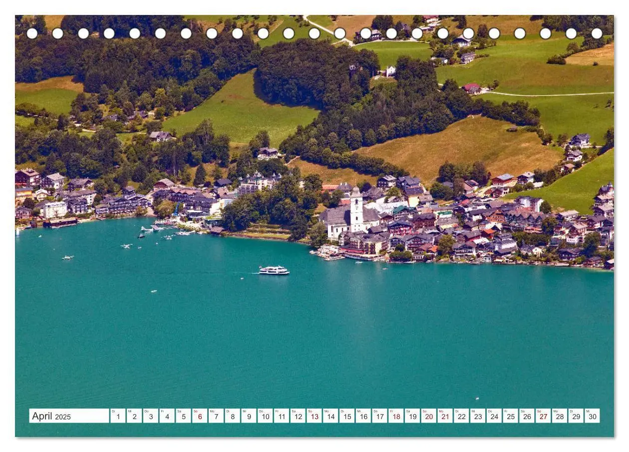 Bild: 9783435385140 | Der schöne Wolfgangsee im Salzkammergut (Tischkalender 2025 DIN A5...