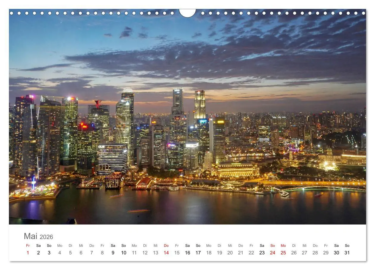 Bild: 9783457785140 | Singapur (Wandkalender 2026 DIN A3 quer), CALVENDO Monatskalender