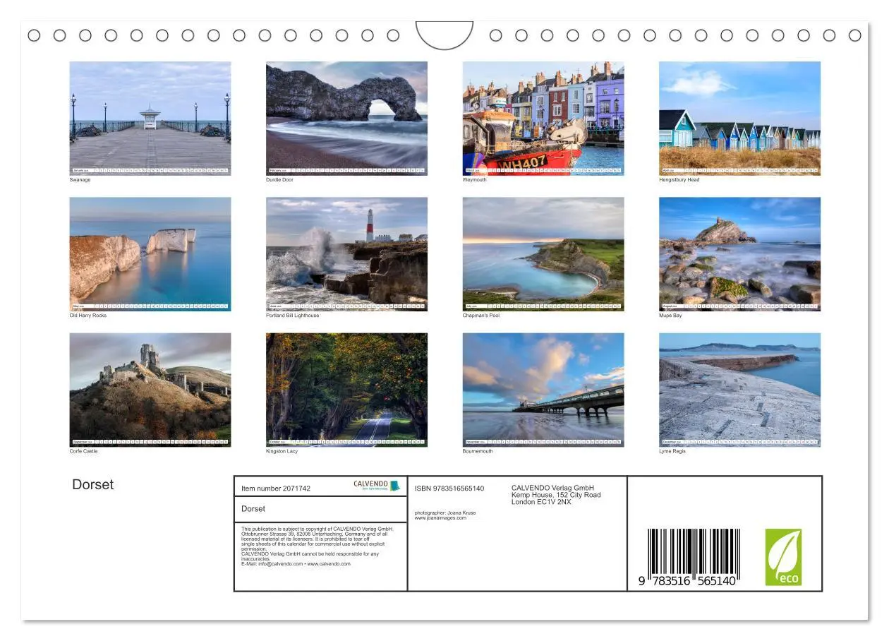 Bild: 9783516565140 | Dorset (Wall Calendar 2026 DIN A4 landscape), CALVENDO 12 Month...