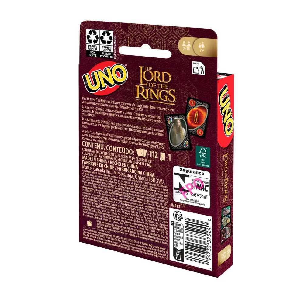 Bild: 194735375240 | UNO Lord of the Rings.JMF13 | Spiel | JMF13 | Deutsch | 2026 | Mattel