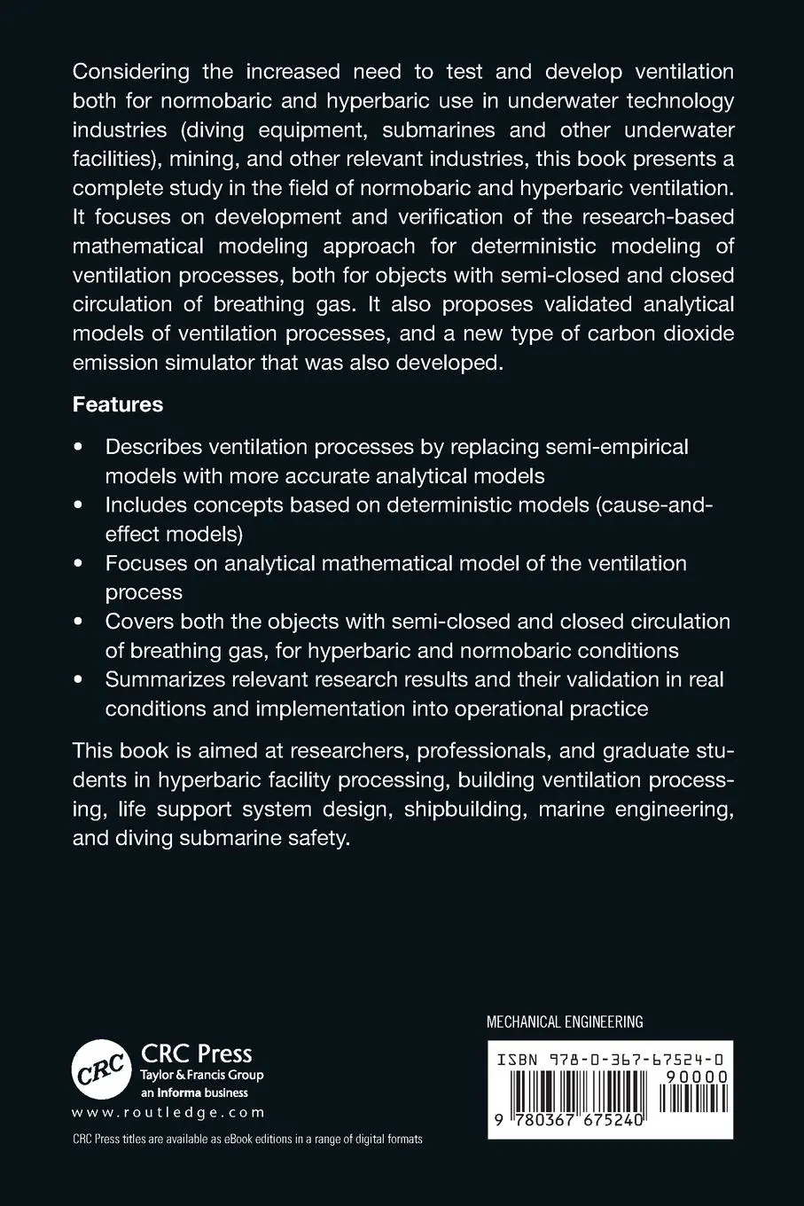 Rückseite: 9780367675240 | Ventilation of Normobaric and Hyperbaric Objects | Ryszard K¿os | Buch