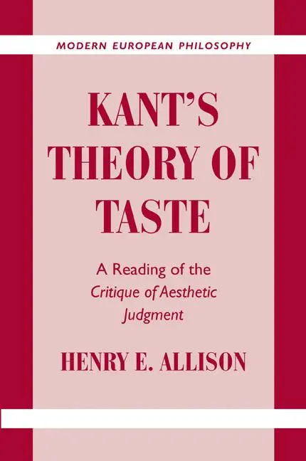 Cover: 9780521795340 | Kant's Theory of Taste | Henry E. Allison | Taschenbuch | Englisch