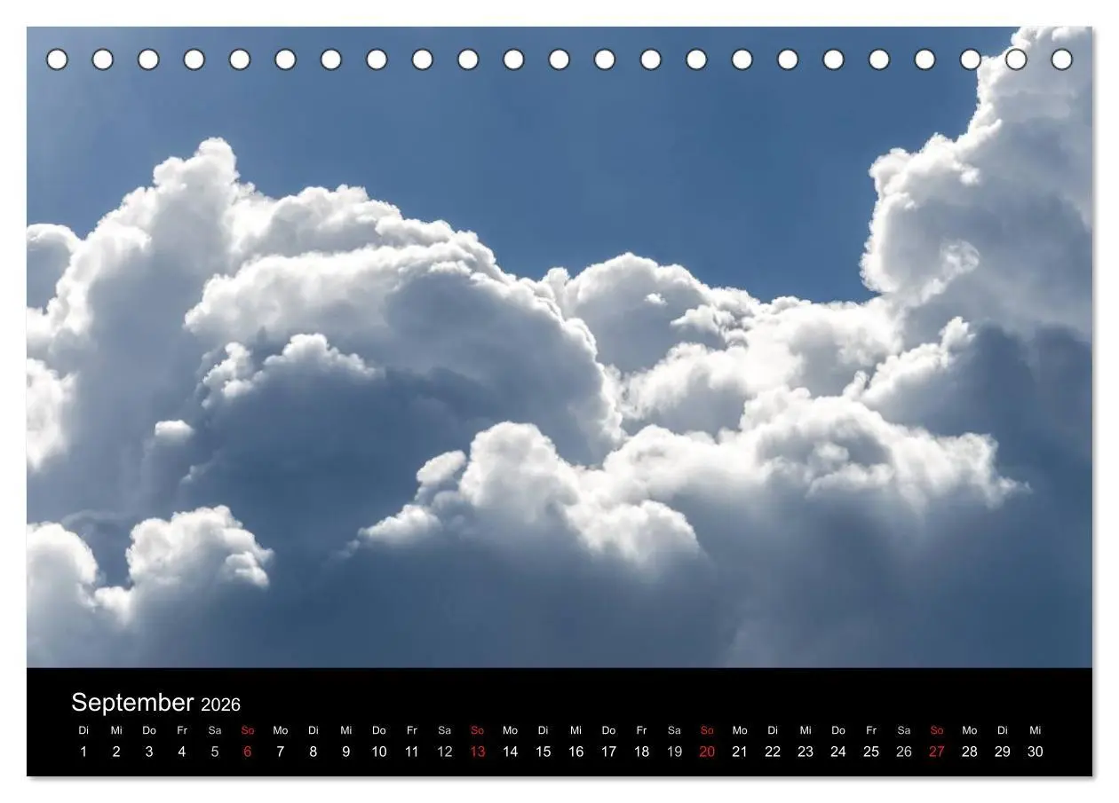 Bild: 9783516095340 | Wolkenmalerei (Tischkalender 2026 DIN A5 quer), CALVENDO...
