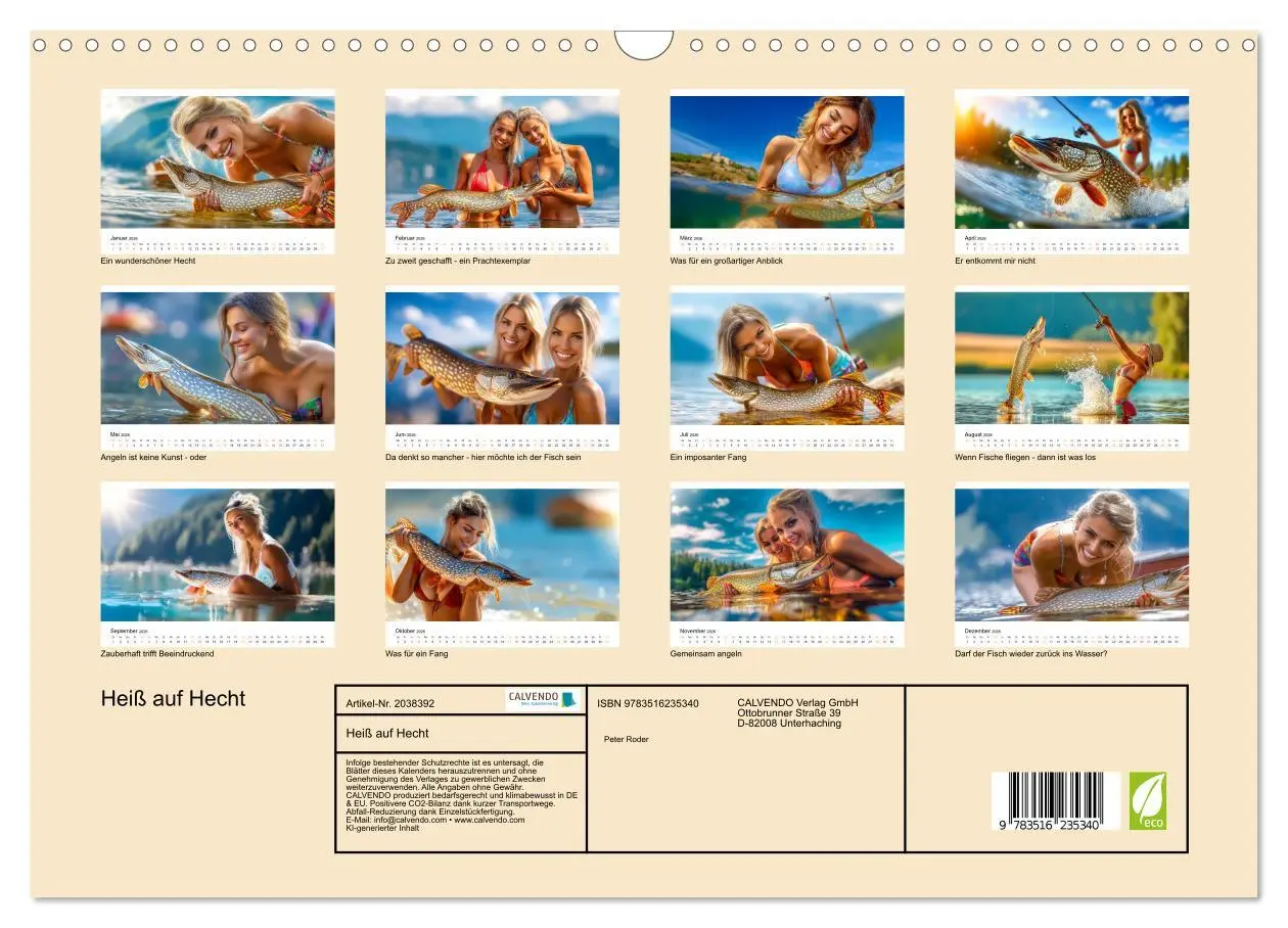 Bild: 9783516235340 | Heiß auf Hecht (Wandkalender 2026 DIN A3 quer), CALVENDO...