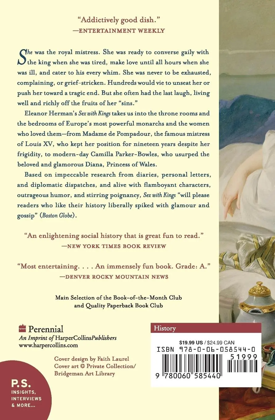 Rückseite: 9780060585440 | Sex with Kings | Eleanor Herman | Taschenbuch | Englisch | 2013