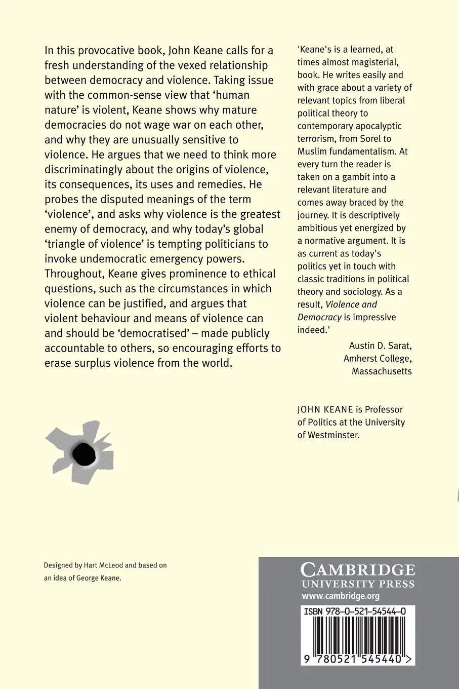 Rückseite: 9780521545440 | Violence and Democracy | John Keane | Taschenbuch | Englisch | 2014