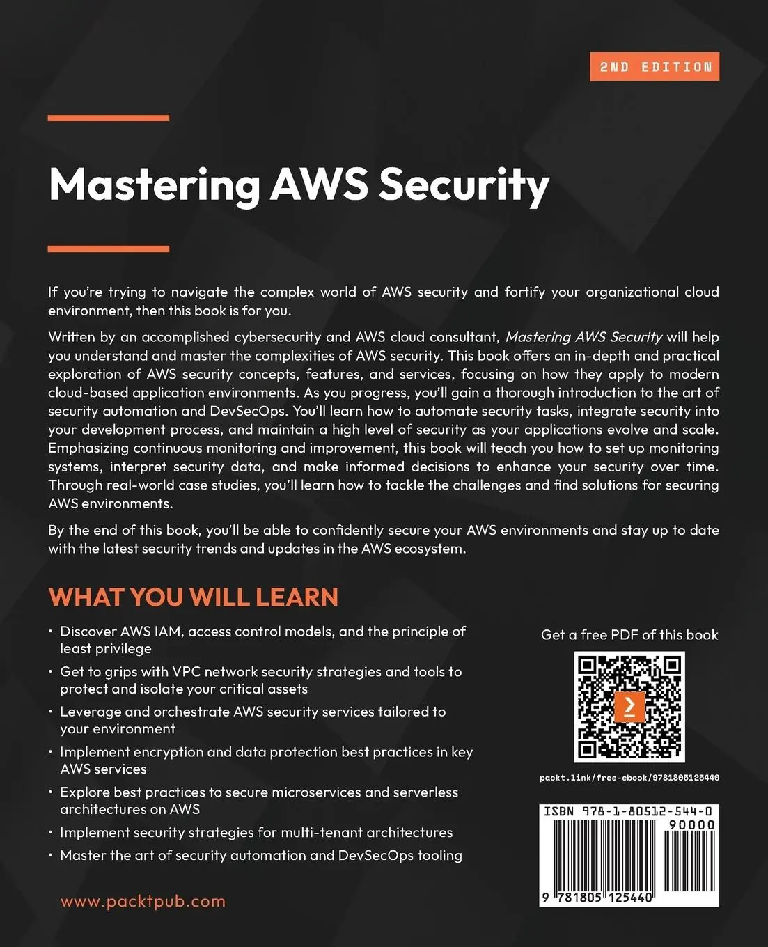 Rückseite: 9781805125440 | Mastering AWS Security - Second Edition | Laurent Mathieu | Buch