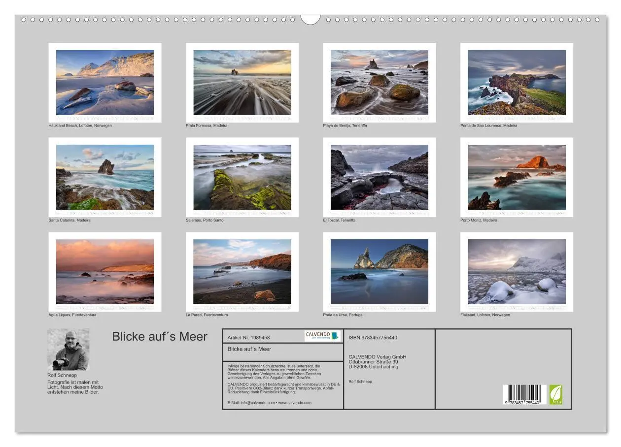 Bild: 9783457755440 | Blicke auf´s Meer (Wandkalender 2026 DIN A2 quer), CALVENDO...