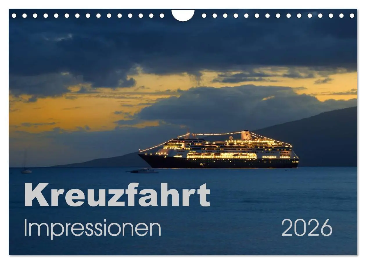 Cover: 9783457995440 | Kreuzfahrt Impressionen (Wandkalender 2026 DIN A4 quer), CALVENDO...
