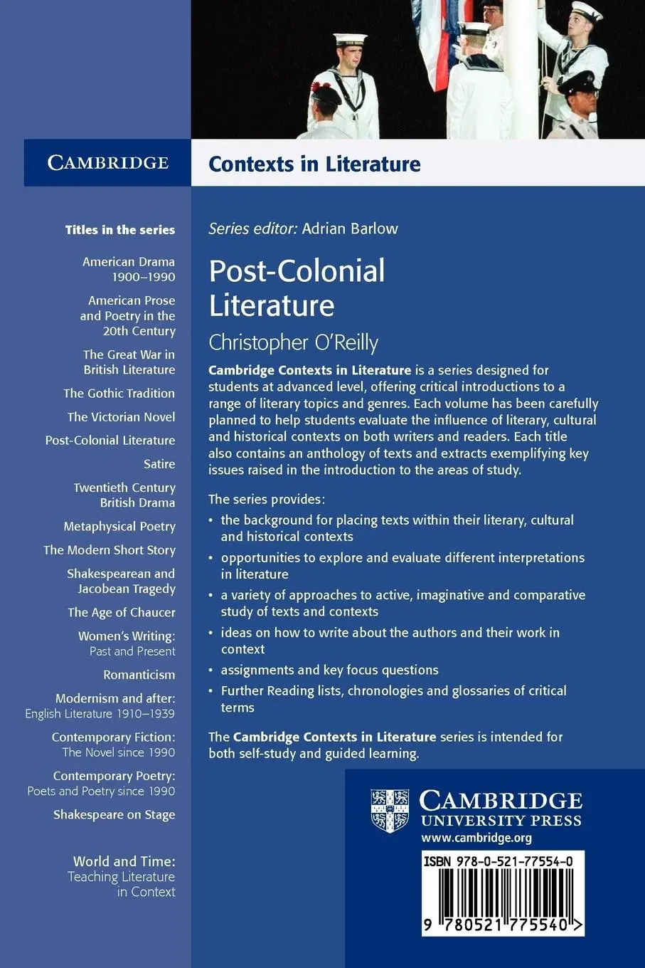 Rückseite: 9780521775540 | Post-Colonial Literature | Christopher O'Reilly | Taschenbuch | 2001