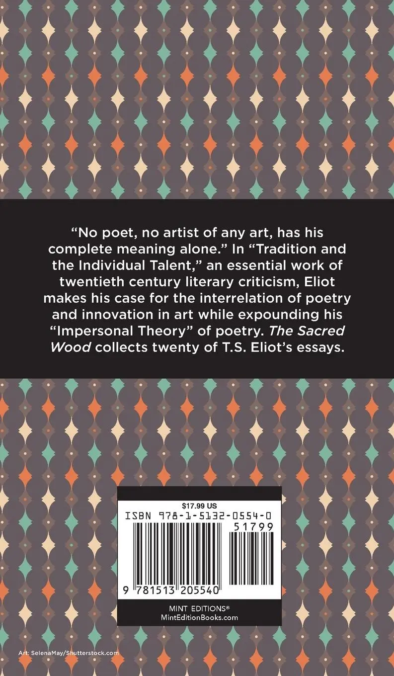 Rückseite: 9781513205540 | The Sacred Wood | T. S. Eliot | Buch | Englisch | 2021 | Mint Editions
