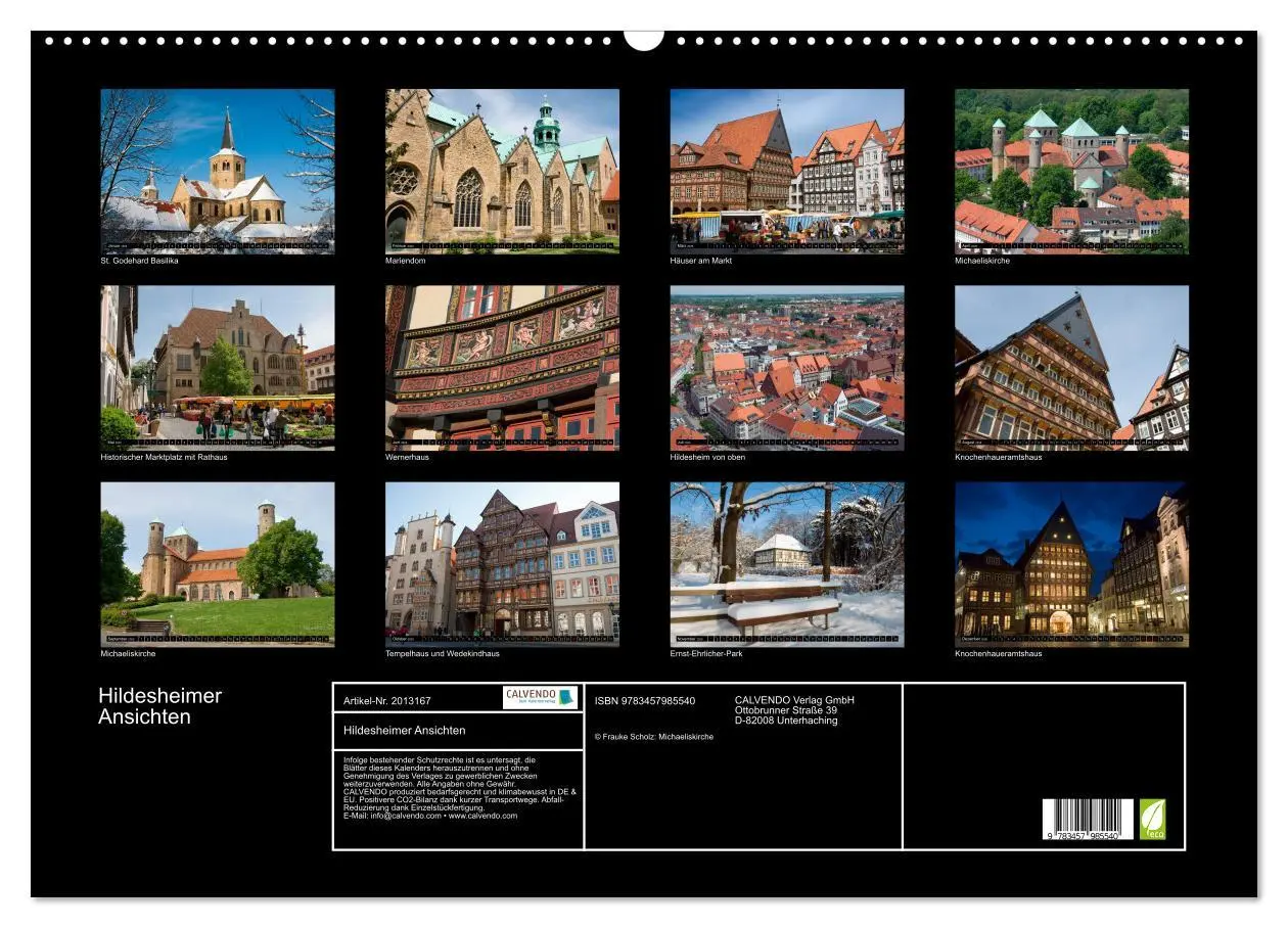 Bild: 9783457985540 | Hildesheimer Ansichten (Wandkalender 2026 DIN A2 quer), CALVENDO...