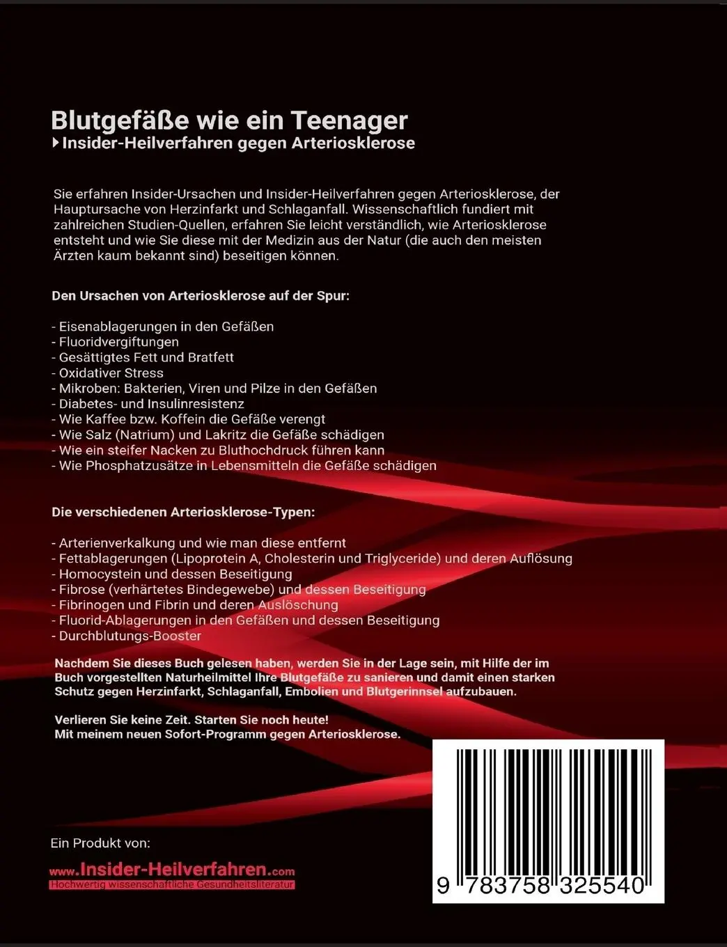 Rückseite: 9783758325540 | Blutgefäße wie ein Teenager: Insider-Heilverfahren gegen...
