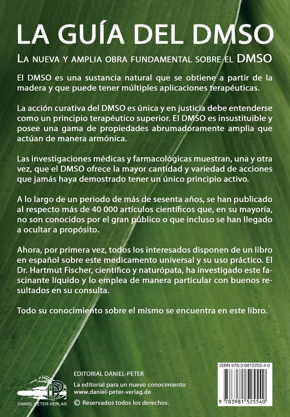 Rückseite: 9783981525540 | La Guía del DMSO | Hartmut Fischer | Taschenbuch | Paperback | 2016