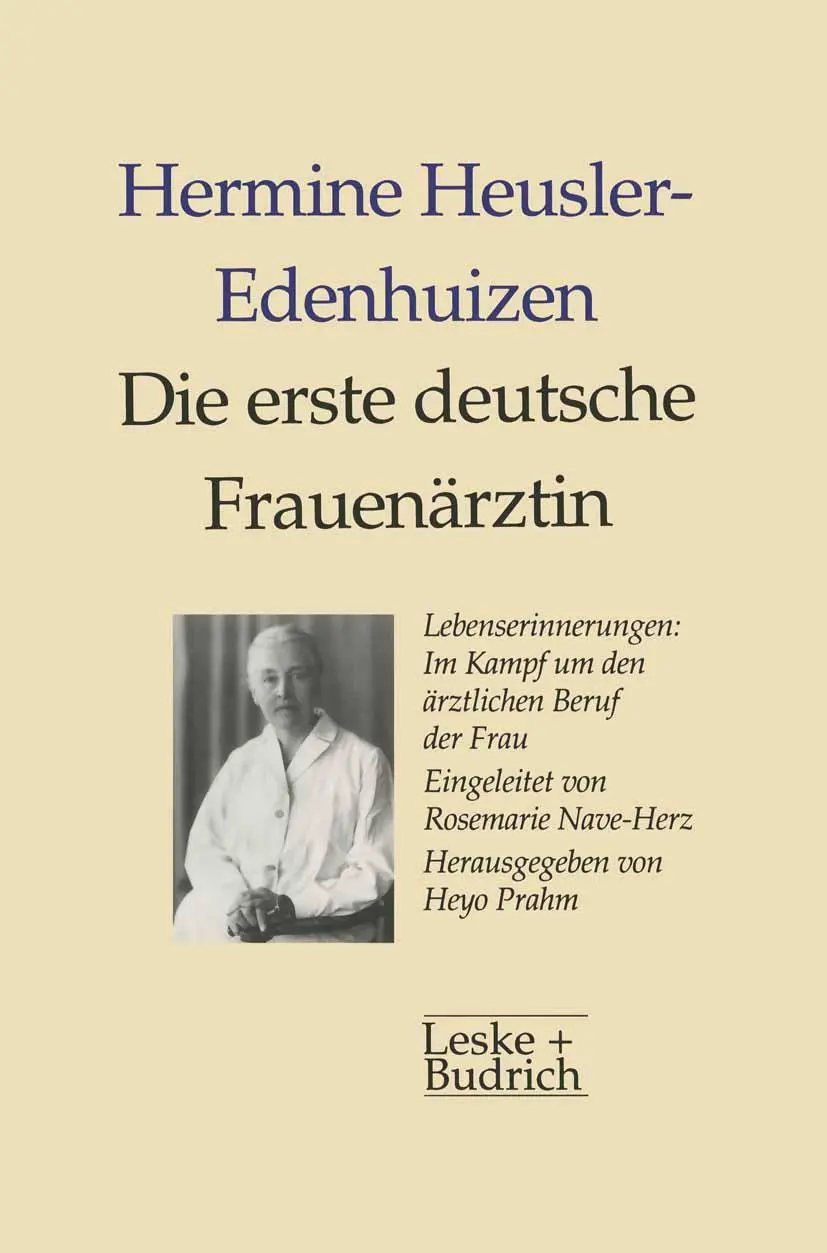 Cover: 9783322925640 | Die erste deutsche Frauenärztin Lebenserinnerungen | Taschenbuch