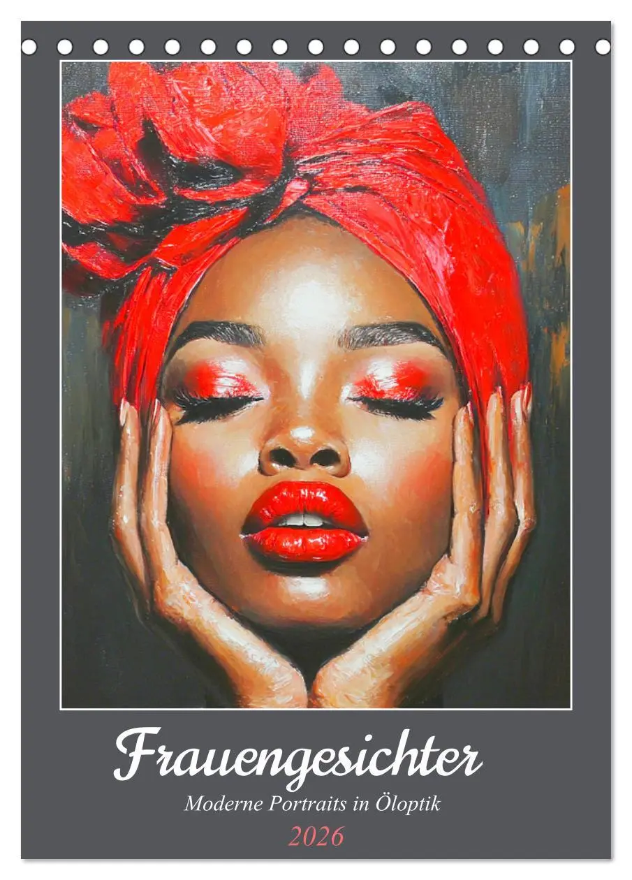 Cover: 9783457285640 | Frauengesichter. Moderne Portraits in Öloptik (Tischkalender 2026...
