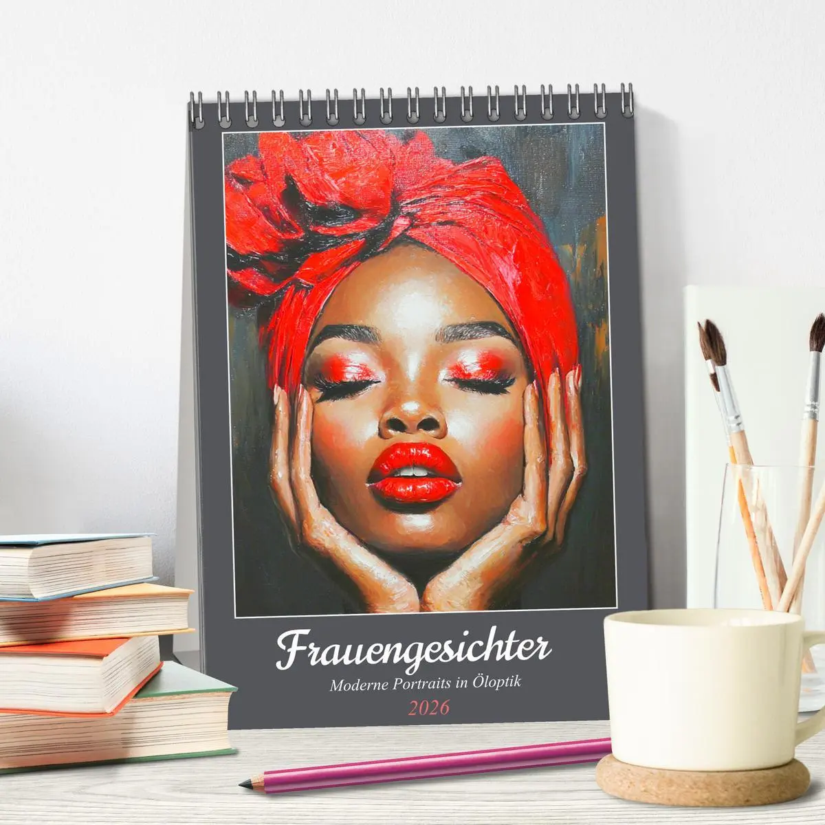 Bild: 9783457285640 | Frauengesichter. Moderne Portraits in Öloptik (Tischkalender 2026...