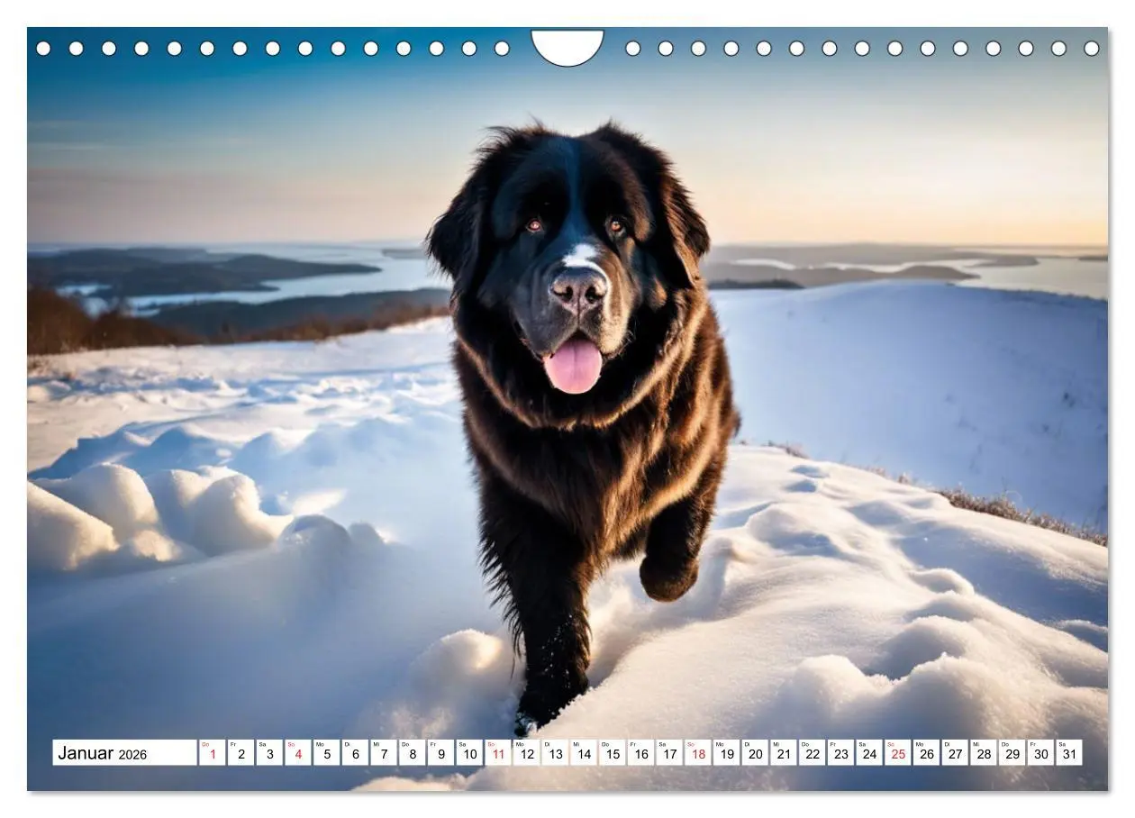 Bild: 9783457735640 | Neufundländer - Liebenswerte Bären (Wandkalender 2026 DIN A4 quer),...