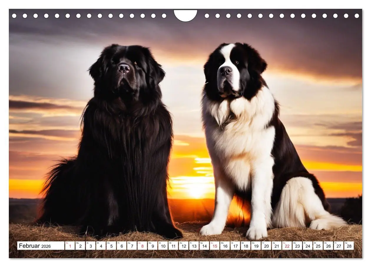 Bild: 9783457735640 | Neufundländer - Liebenswerte Bären (Wandkalender 2026 DIN A4 quer),...