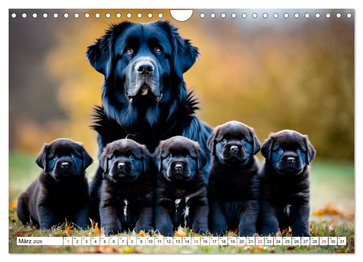 Bild: 9783457735640 | Neufundländer - Liebenswerte Bären (Wandkalender 2026 DIN A4 quer),...