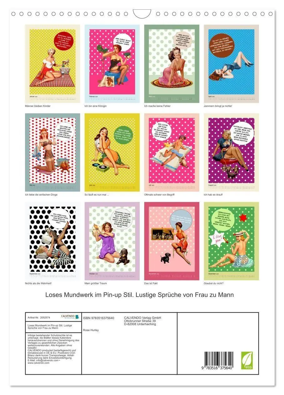 Bild: 9783516375640 | Loses Mundwerk im Pin-up Stil. Lustige Sprüche von Frau zu Mann...