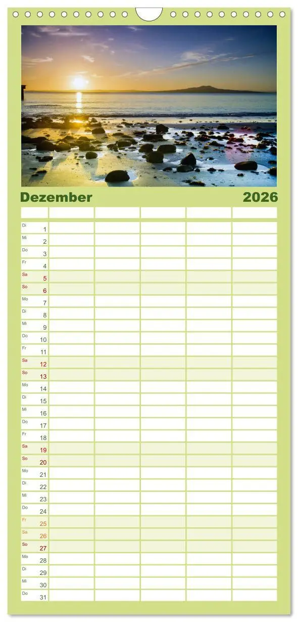 Bild: 9783516515640 | Familienplaner 2026 - Neuseeland - Die schönsten Orte am anderen...