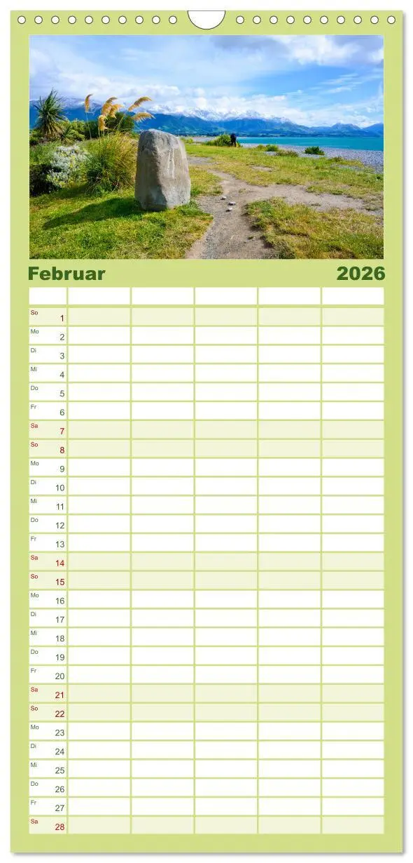 Bild: 9783516515640 | Familienplaner 2026 - Neuseeland - Die schönsten Orte am anderen...