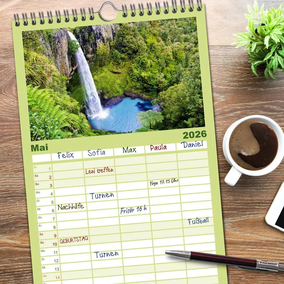 Bild: 9783516515640 | Familienplaner 2026 - Neuseeland - Die schönsten Orte am anderen...