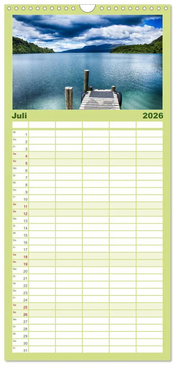 Bild: 9783516515640 | Familienplaner 2026 - Neuseeland - Die schönsten Orte am anderen...