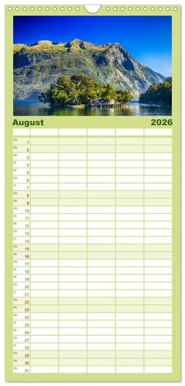 Bild: 9783516515640 | Familienplaner 2026 - Neuseeland - Die schönsten Orte am anderen...