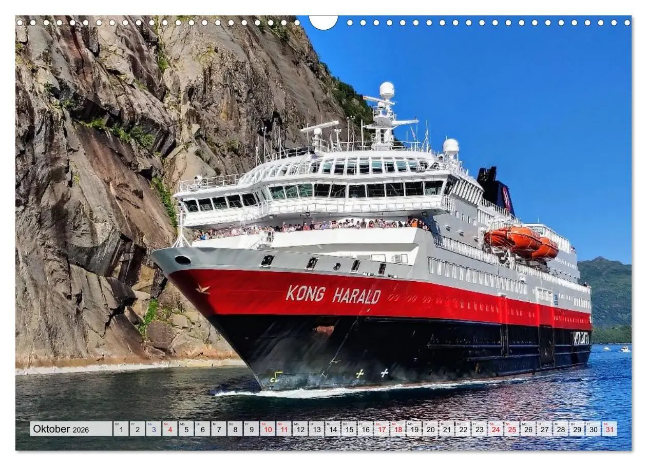 Bild: 9783516685640 | Mit Hurtigruten zum Nordkap (Wandkalender 2026 DIN A3 quer),...