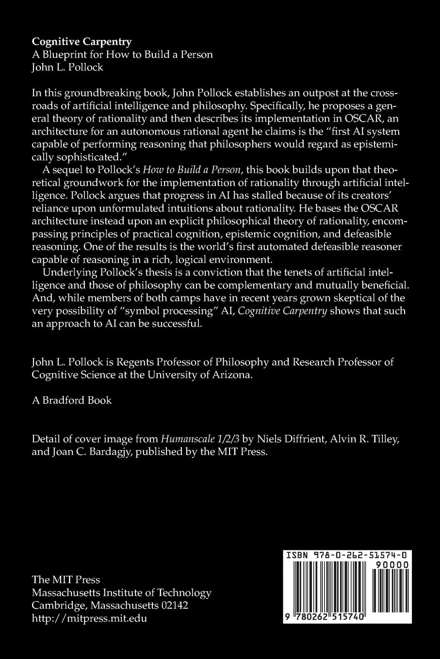 Rückseite: 9780262515740 | Cognitive Carpentry | A Blueprint for How to Build a Person | Pollock
