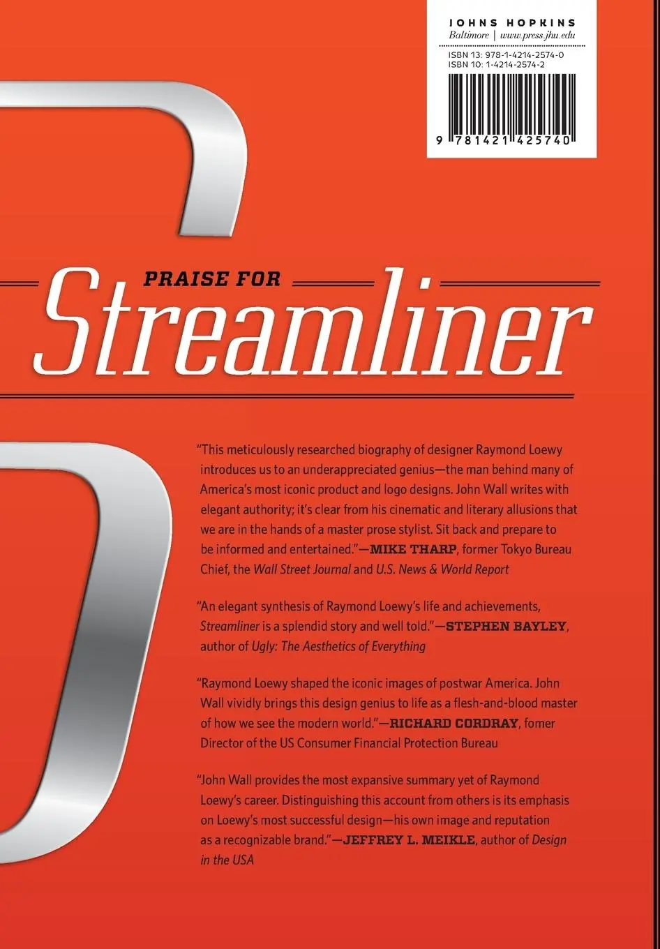 Rückseite: 9781421425740 | Streamliner | John Wall | Buch | Einband - fest (Hardcover) | Englisch