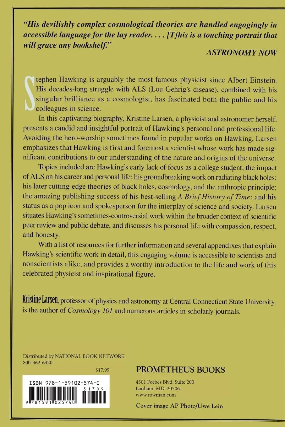 Rückseite: 9781591025740 | Stephen Hawking | A Biography | Kristine Larsen | Taschenbuch | 2007