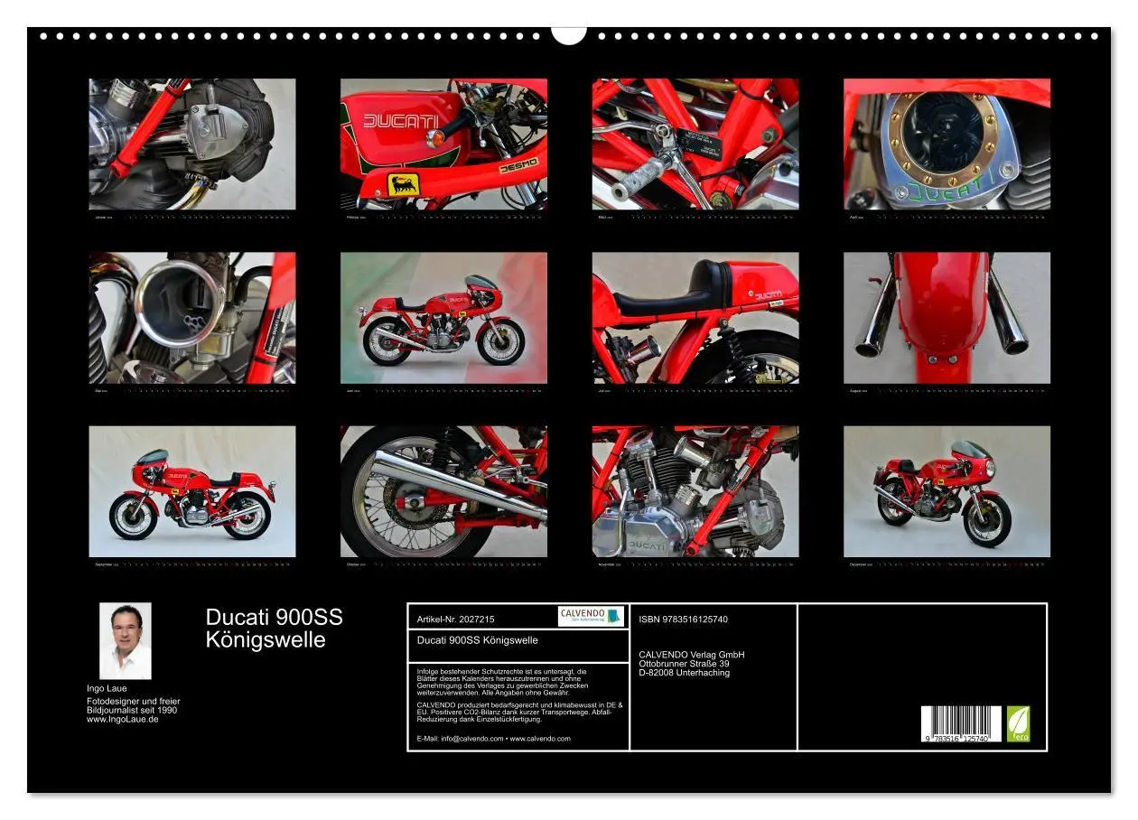 Bild: 9783516125740 | Ducati 900SS Königswelle (Wandkalender 2026 DIN A2 quer), CALVENDO...