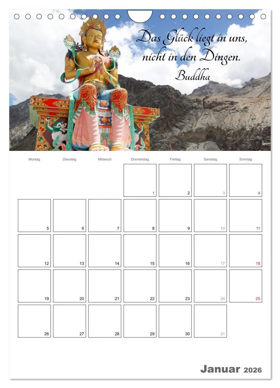 Bild: 9783516435740 | Harmonie und Freude Buddhistische Weisheiten 2026 (Wandkalender...