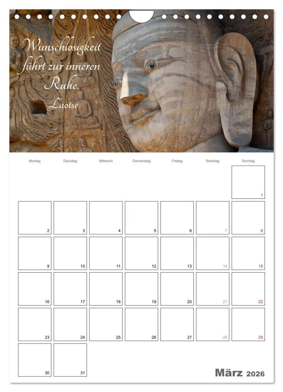 Bild: 9783516435740 | Harmonie und Freude Buddhistische Weisheiten 2026 (Wandkalender...
