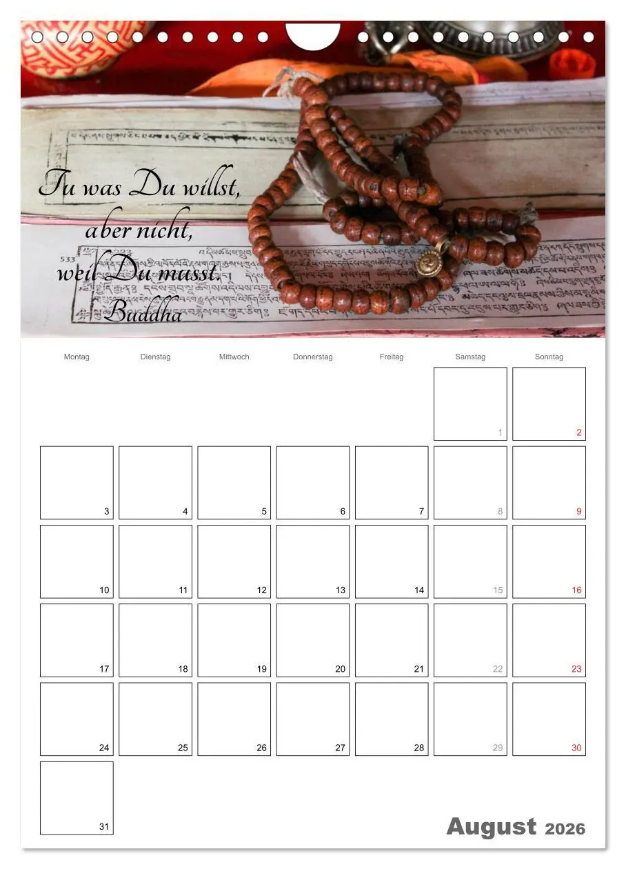 Bild: 9783516435740 | Harmonie und Freude Buddhistische Weisheiten 2026 (Wandkalender...