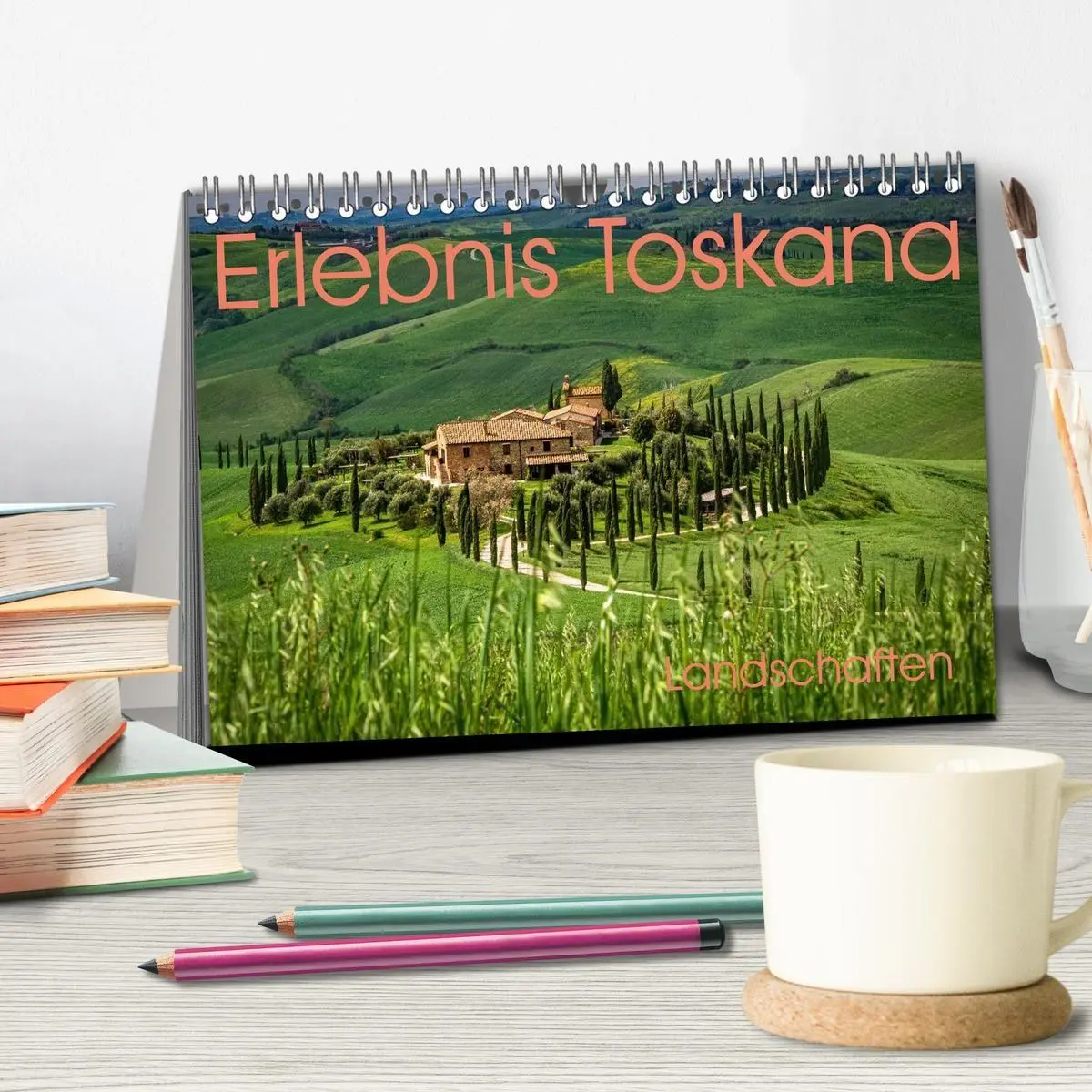 Bild: 9783594345740 | Erlebnis Toskana - Landschaften (Tischkalender 2027 DIN A5 quer),...