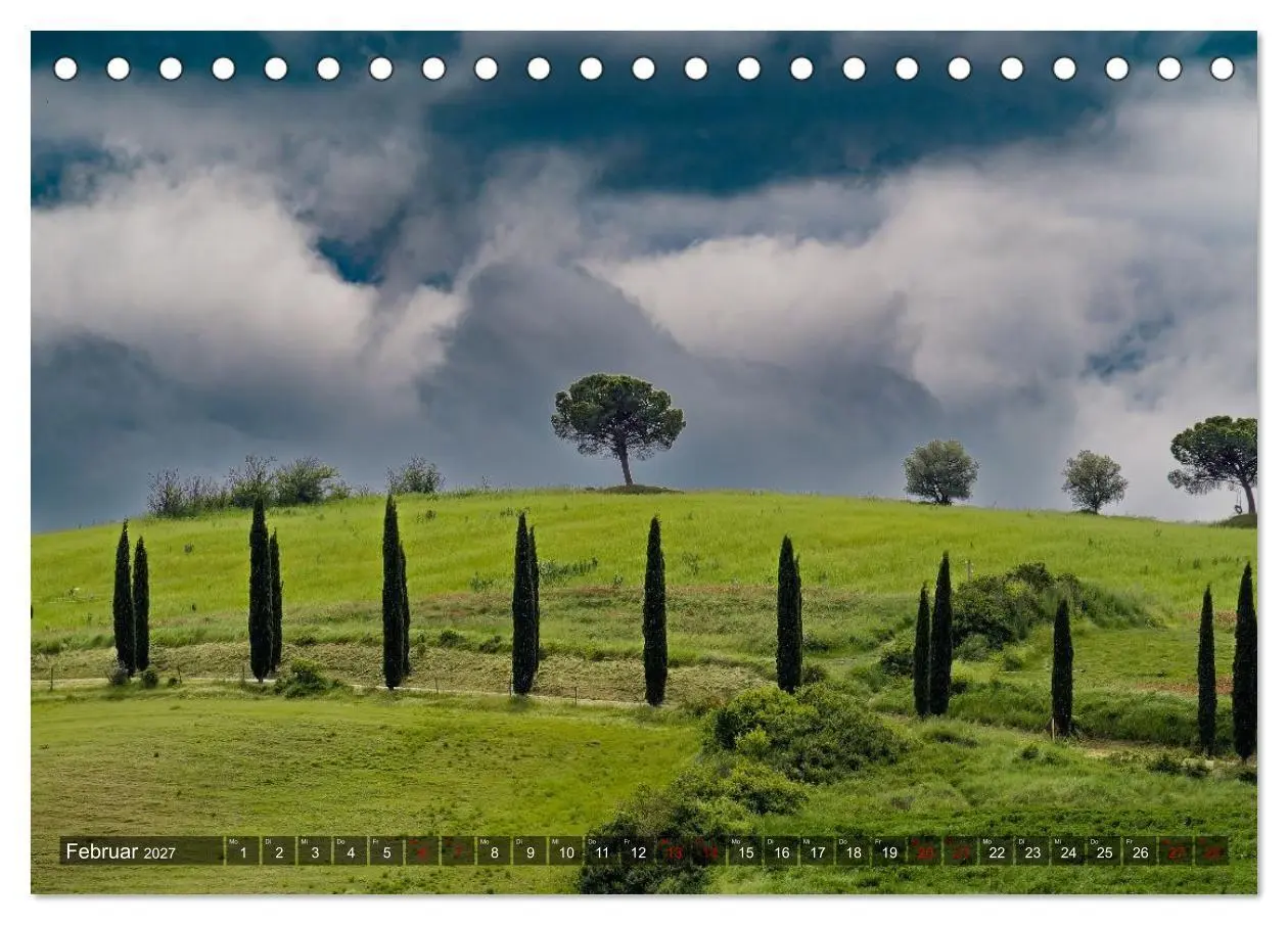 Bild: 9783594345740 | Erlebnis Toskana - Landschaften (Tischkalender 2027 DIN A5 quer),...
