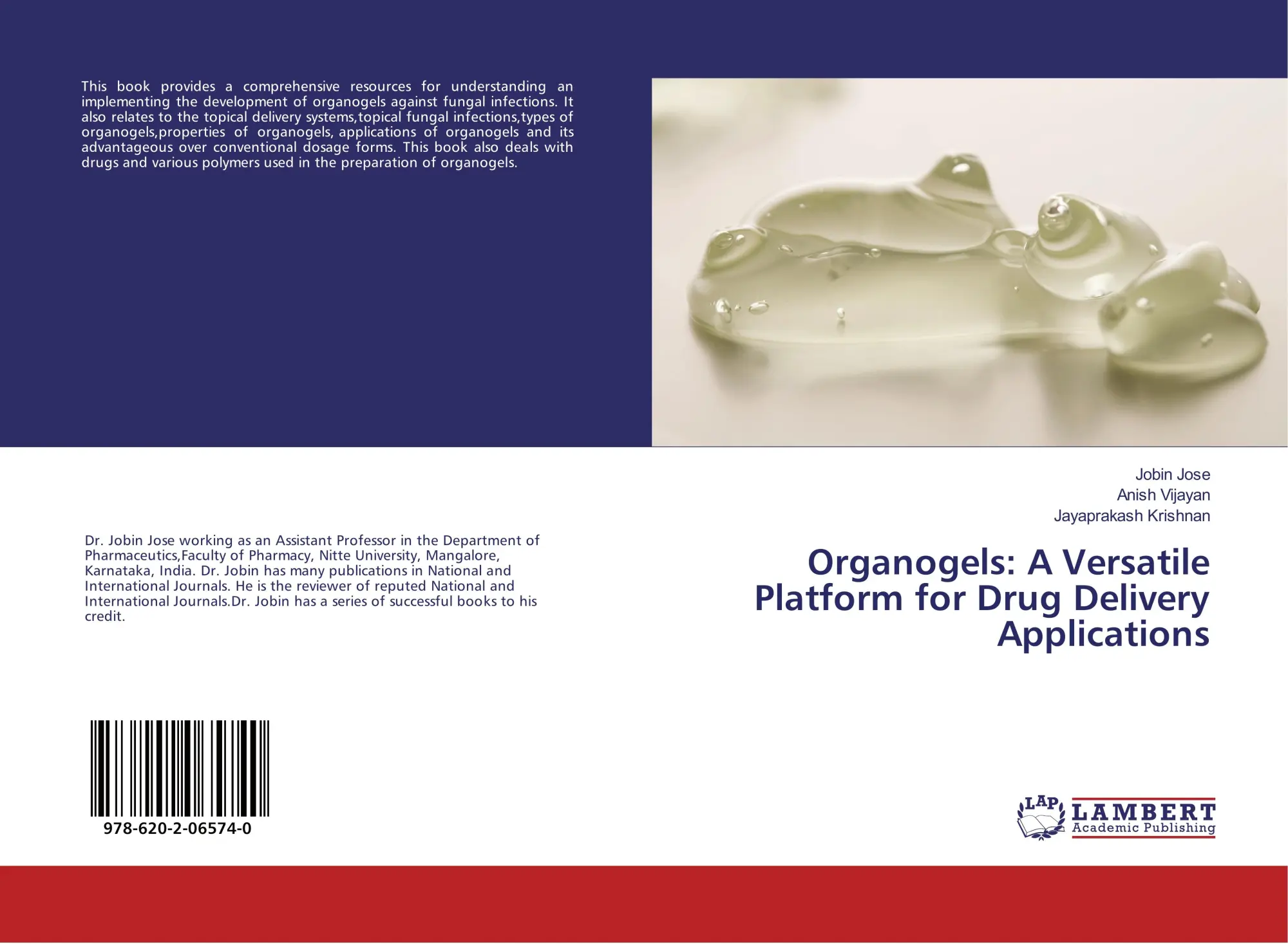 Cover: 9786202065740 | Organogels: A Versatile Platform for Drug Delivery Applications | Buch