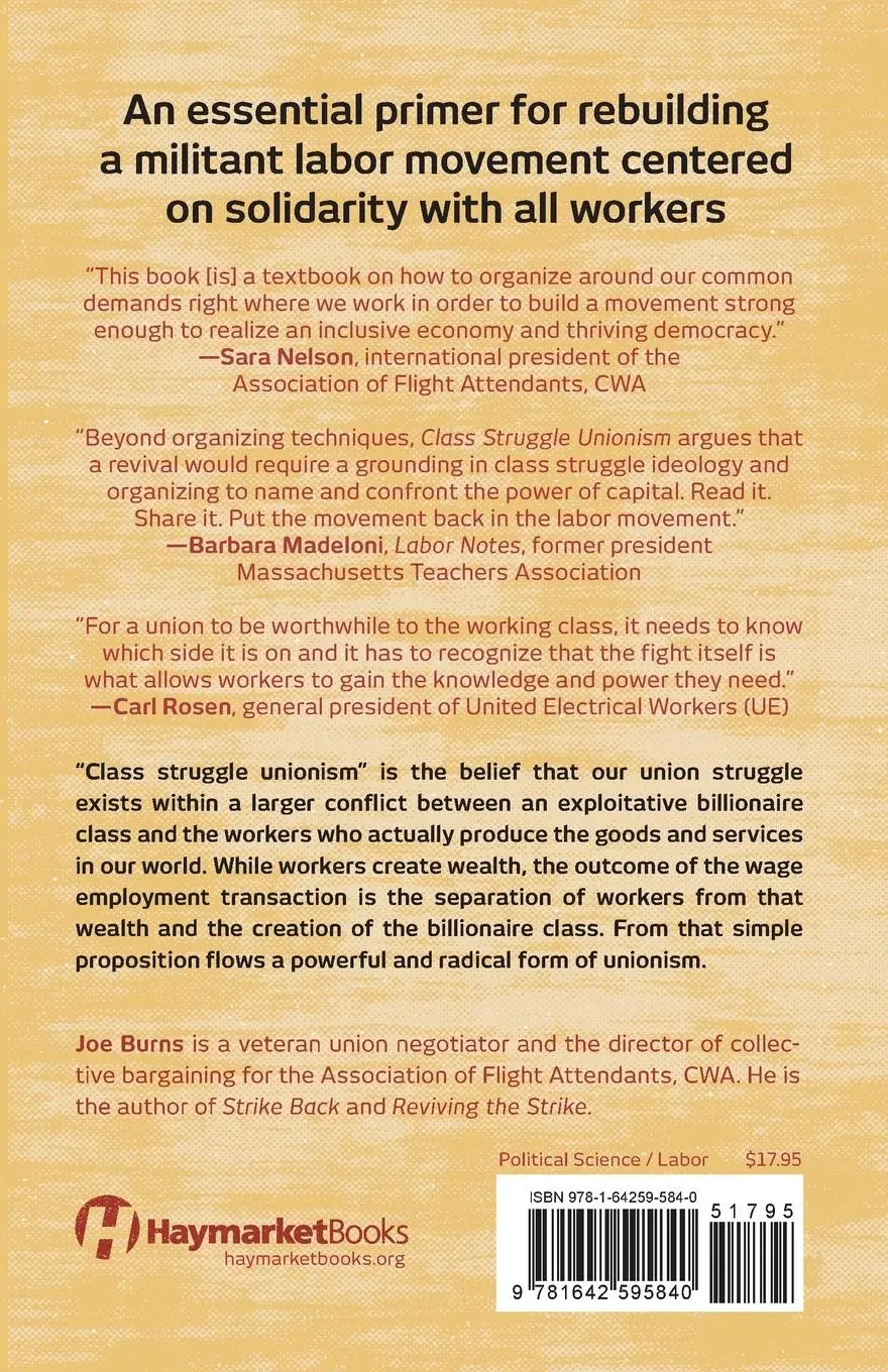 Rückseite: 9781642595840 | Class Struggle Unionism | Joe Burns | Taschenbuch | Englisch | 2022