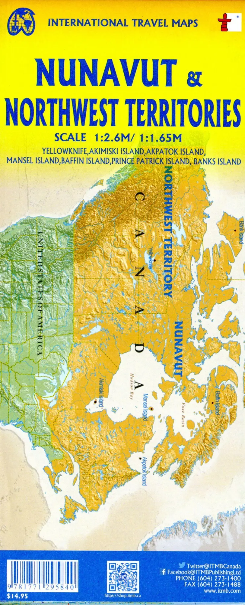 Bild: 9781771295840 | Nunavut &amp; NW Territories | ITM Travel Reference Map 1:1650000 | 2024