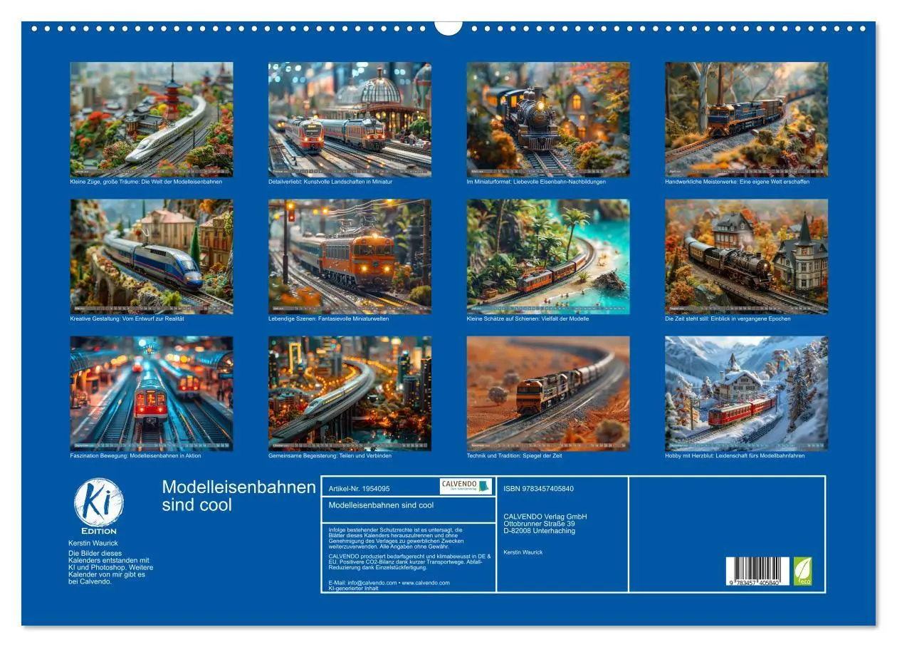 Bild: 9783457405840 | Modelleisenbahnen sind cool (Wandkalender 2026 DIN A2 quer),...