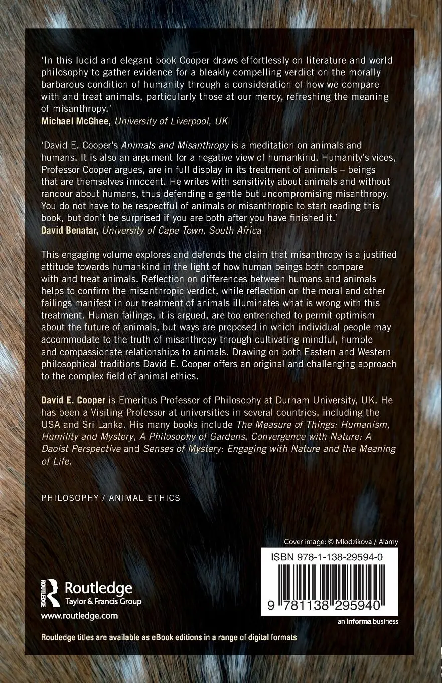 Rückseite: 9781138295940 | Animals and Misanthropy | David Cooper | Taschenbuch | Englisch | 2018
