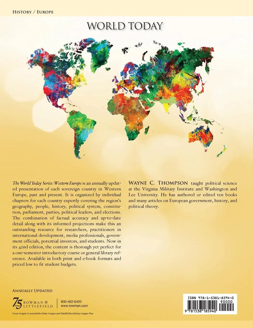 Rückseite: 9781538185940 | Western Europe 2024-2025 | Wayne C. Thompson | Taschenbuch | Englisch