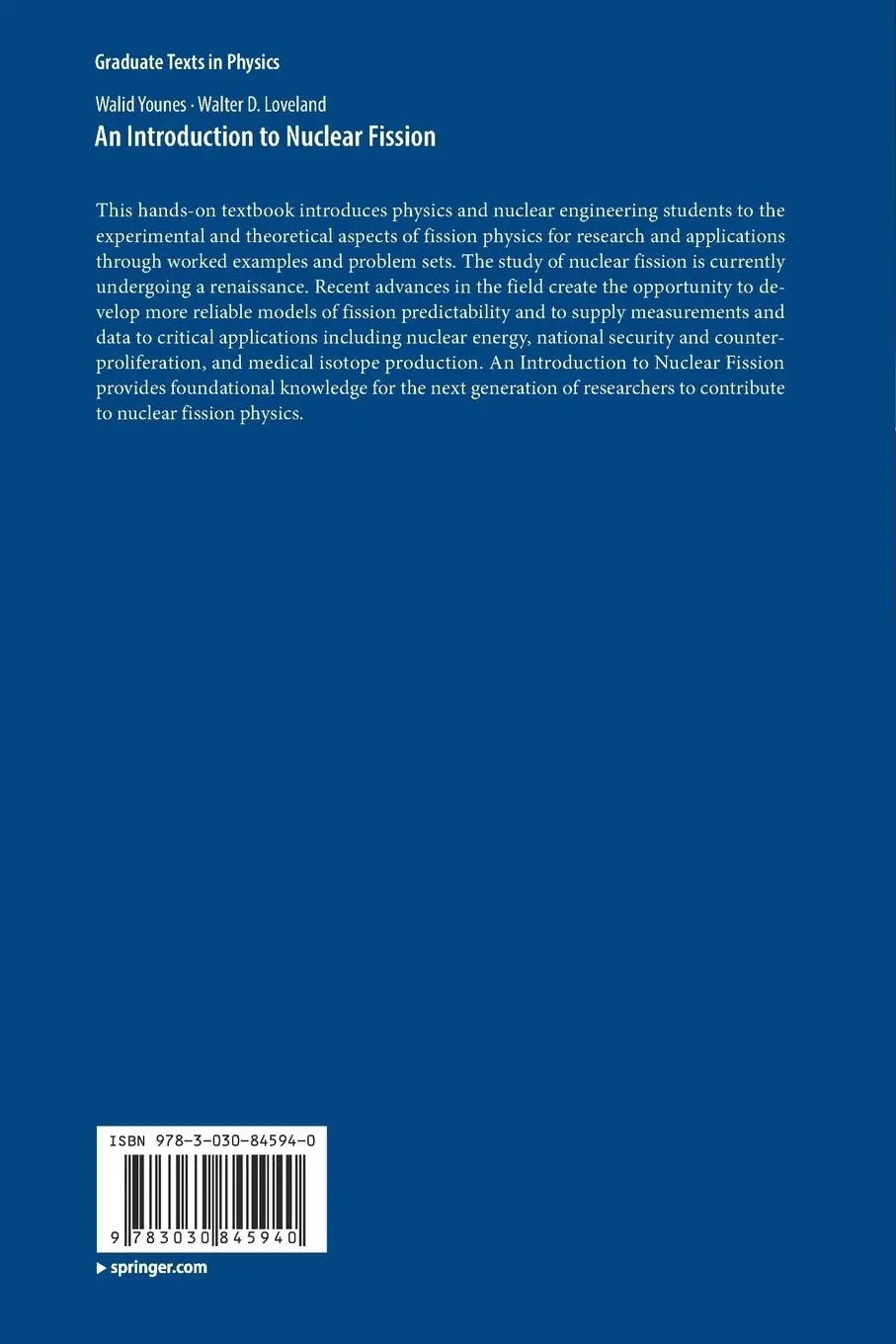 Rückseite: 9783030845940 | An Introduction to Nuclear Fission | Walter D. Loveland (u. a.) | Buch