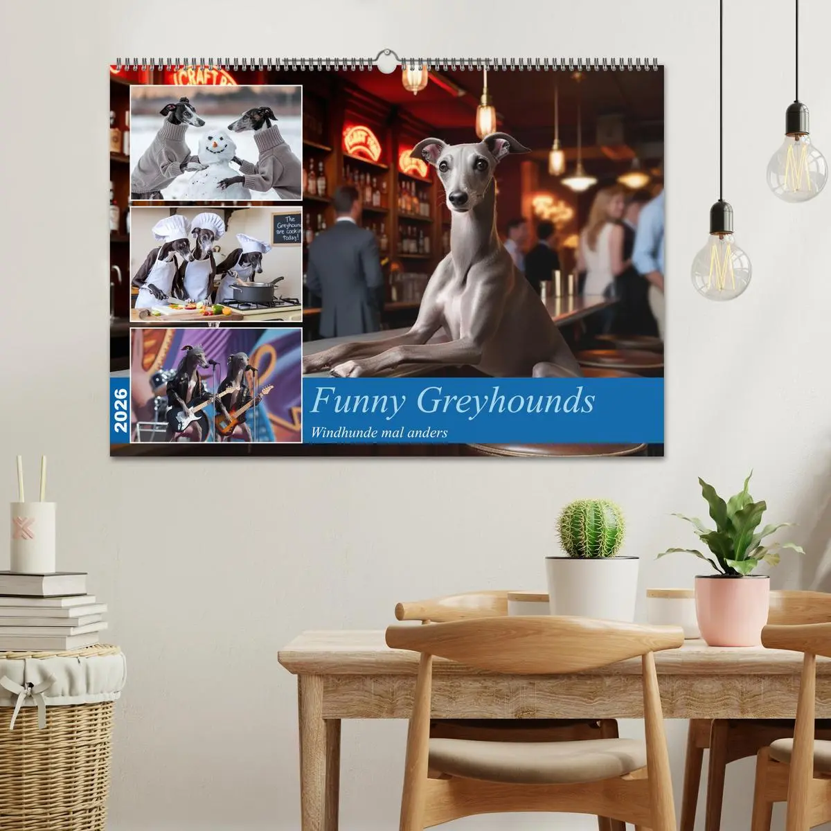 Bild: 9783457255940 | Funny Greyhounds - Windhunde mal anders (Wandkalender 2026 DIN A2...