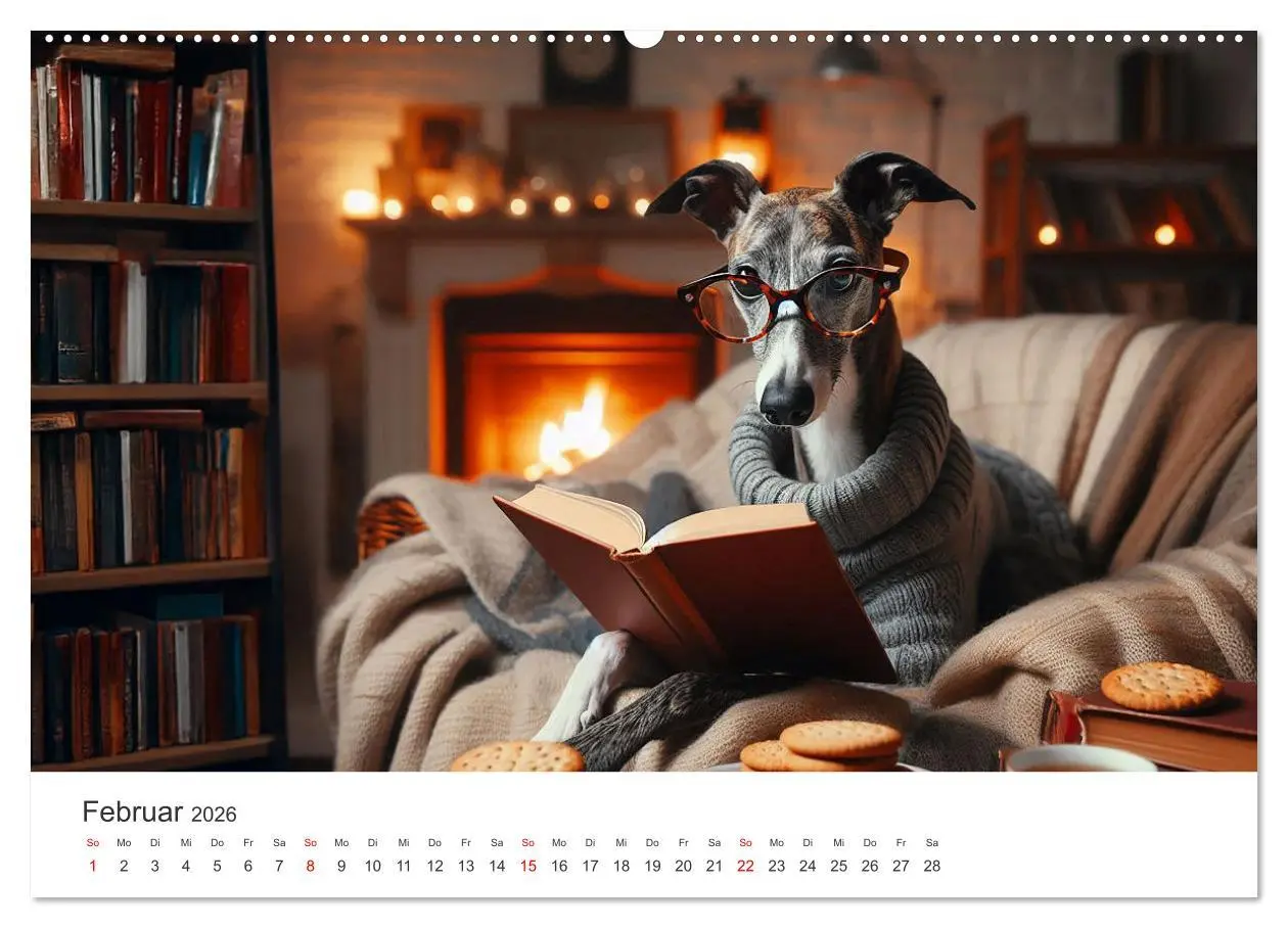 Bild: 9783457255940 | Funny Greyhounds - Windhunde mal anders (Wandkalender 2026 DIN A2...